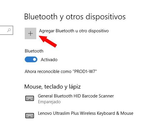 Agregar Bluetooth