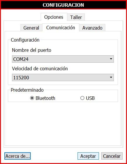 Fin configuración puerto COM